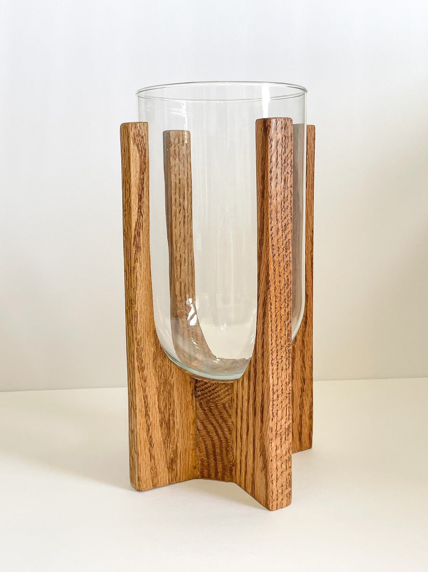 Oak & Glass Vase