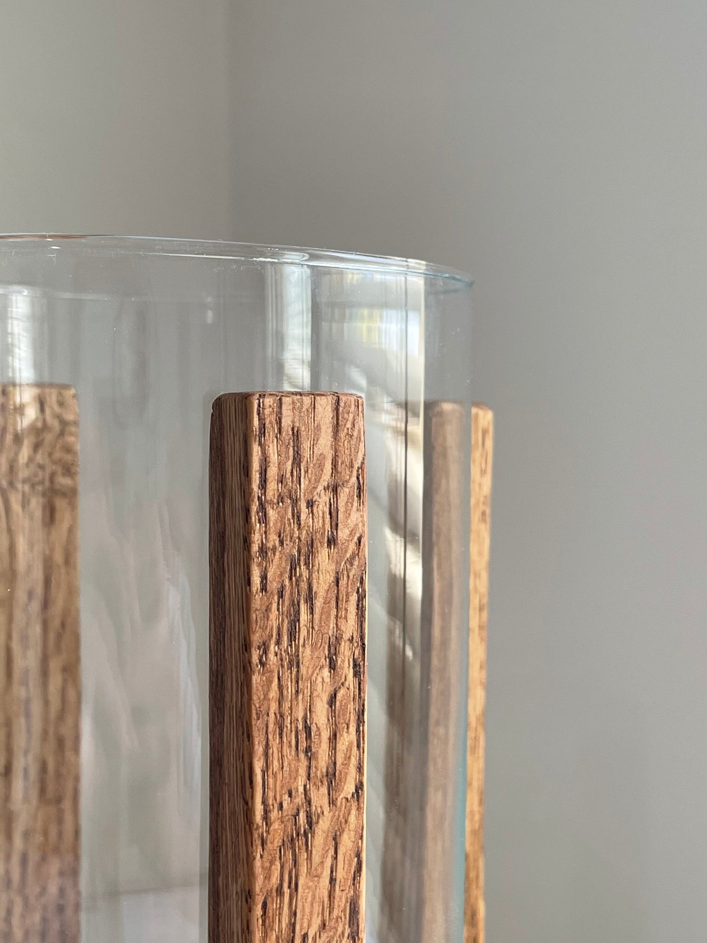 Oak & Glass Vase
